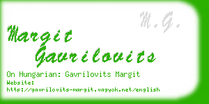 margit gavrilovits business card